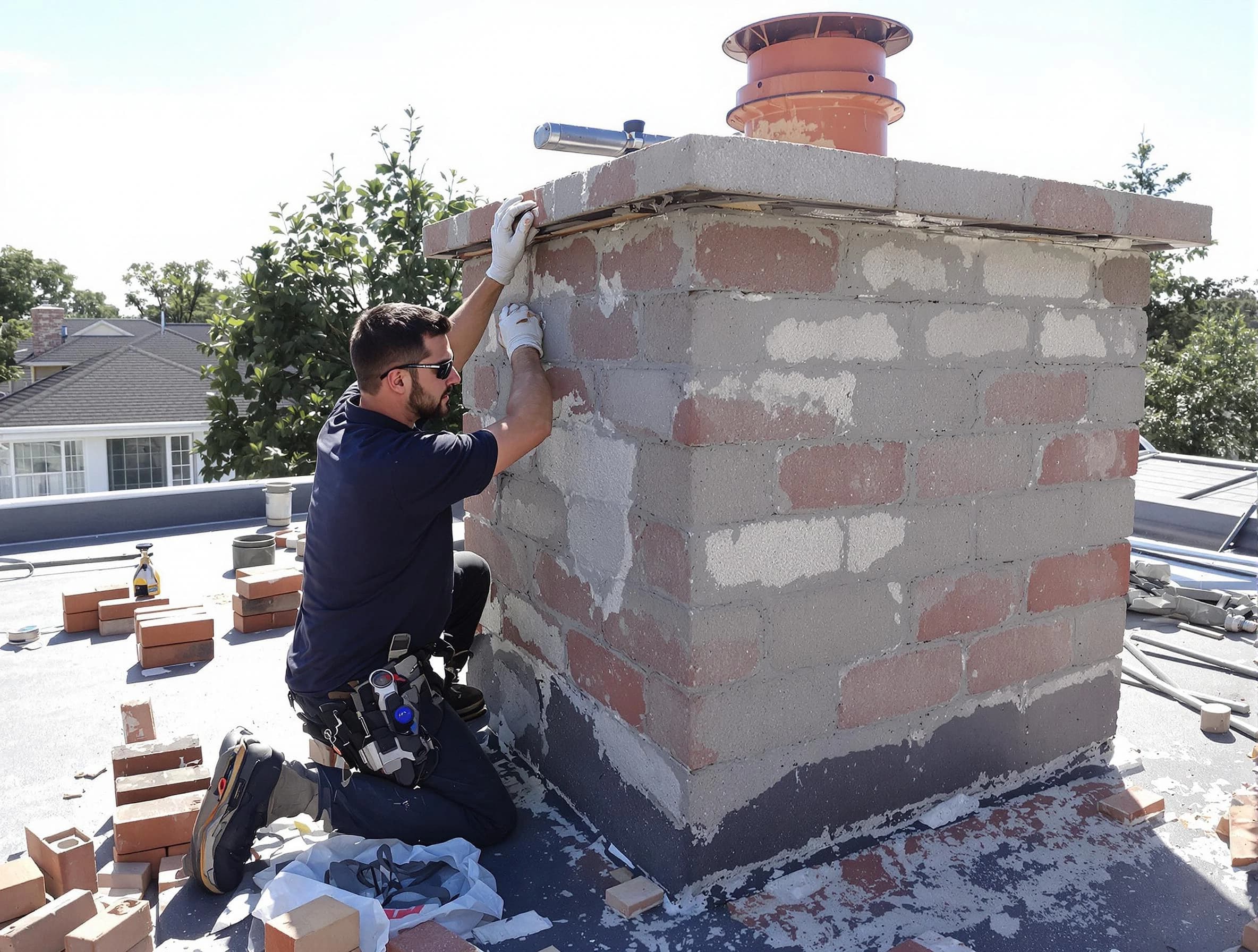 Advanced chimney repair process by Powder Springs Chimney Sweep in Powder Springs, GA