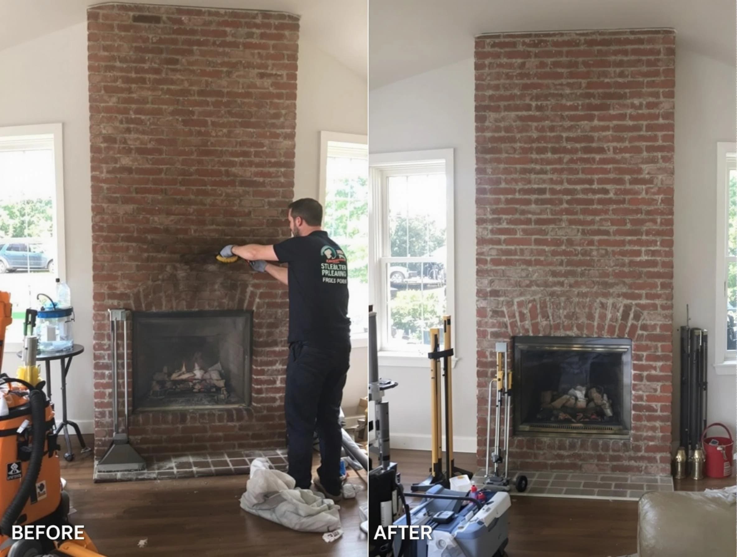 Finished chimney sweeping service by Powder Springs Chimney Sweep in Powder Springs, GA