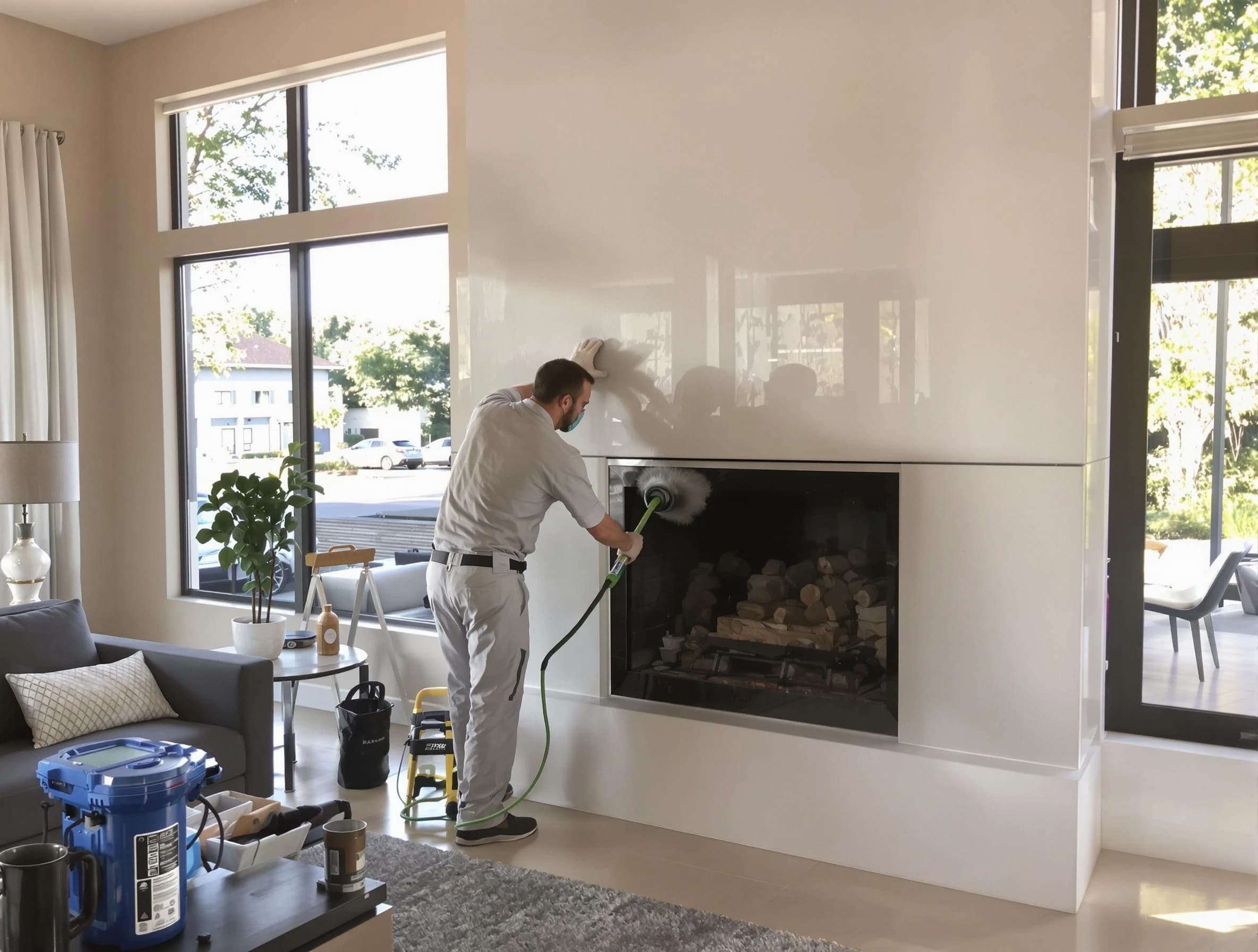 Powder Springs Chimney Sweep performing thorough soot removal in Powder Springs, GA