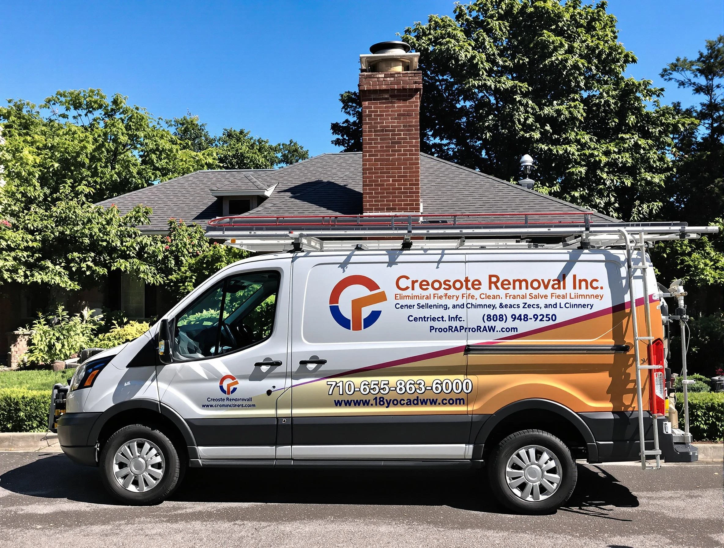Powder Springs Chimney Sweep technician removing creosote safely in Powder Springs, GA